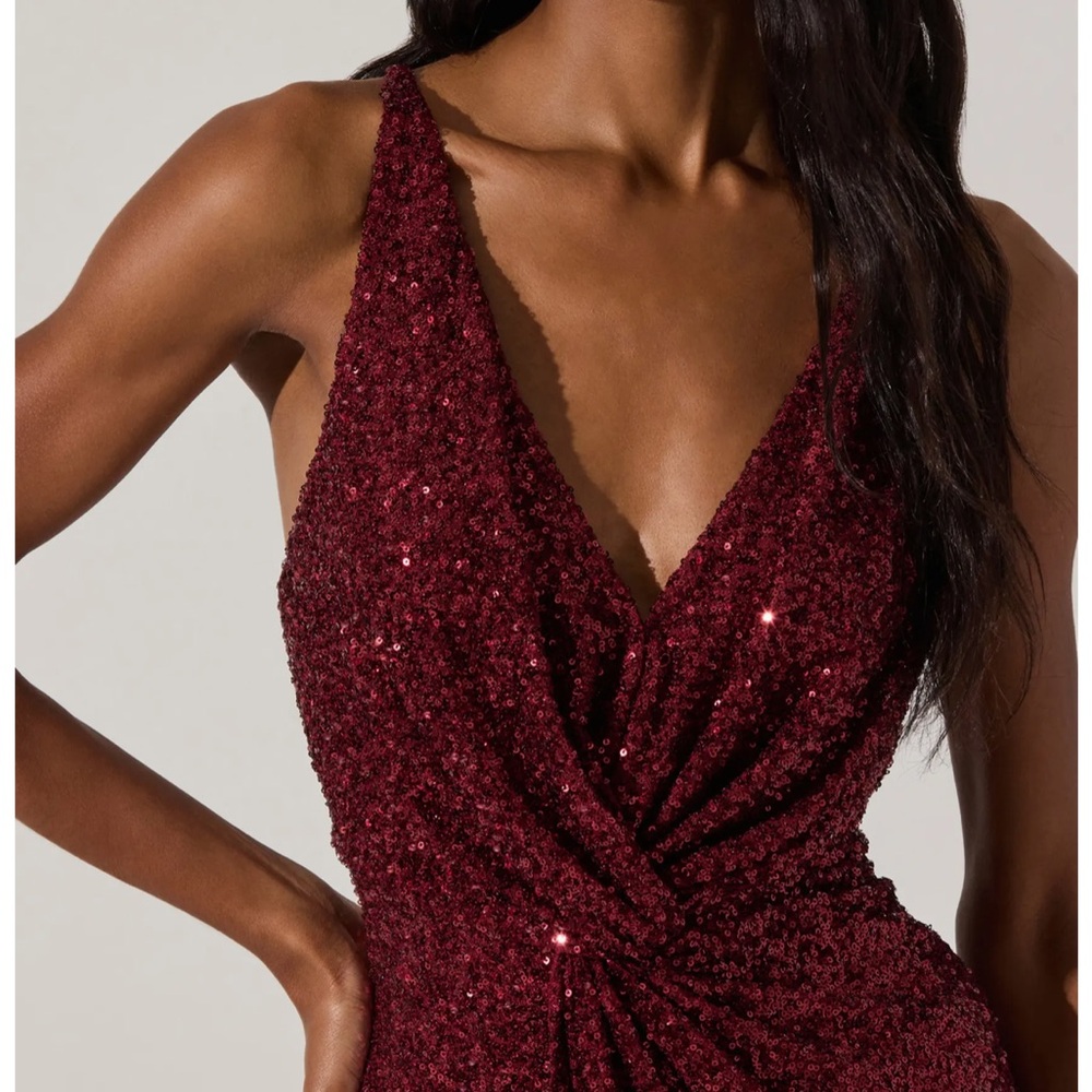 Sequin Twist Front Minidress Size Medium Astr The… - image 3